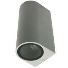 Φωτιστικό Οβάλ Διπλής Κατεύθυνσης 2xGU10 230V Αλουμινίου IP54 Γκρι 3-7926